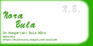 nora bula business card