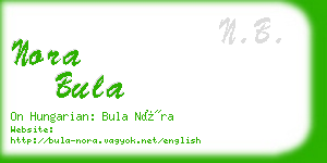 nora bula business card